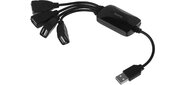 Разветвитель USB 2.0 Buro BU-HUB4-0.3-U2.0-Splitter 4порт. черный
