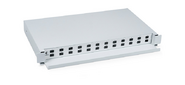 Cabeus ODF-19-24-SC Кросс бокс оптический 19" на 24 SC  (LC duplex) со сплайс-кассетой,  выдвижной  (без пигтейлов и проходных адаптеров)
