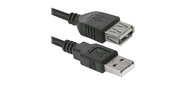 Кабель Defender USB 2.0 AM / AF, (удлинительный), пакет, 1.8м