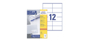 Этикетки Avery Zweckform 3424 A4 105x48мм 12шт на листе / 70г / м2 / 100л. / белый матовое самоклей. универсальная