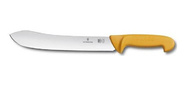 Нож кухонный Victorinox Swibo  (5.8436.25) стальной разделочный для мяса лезв.250мм прямая заточка желтый