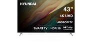 Телевизор LED Hyundai 43" H-LED43BU7009 Android TV Frameless черный / черный 4K Ultra HD 60Hz MEMC DVB-T DVB-T2 DVB-C DVB-S DVB-S2 USB WiFi Smart TV
