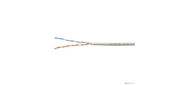 Cabeus UTP-2P-Cat.5e-SOLID-GY Кабель витая пара UTP  (U / UTP),  категория 5e,  2 пары  (24 AWG) ,  одножильный,  PVC нг (А)-LS,  серый  (305 м)