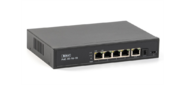 Коммутатор (4084) SKAT PoE-4E-1G-1S коммутатор PoE Plus, мощность 80Вт, порты: 4-Ethernet, 1-Uplink, 1-SFP