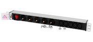 ЦМО Блок розеток Rem-10 без шнура с выкл., 5 Schuko, 5 IEC 60320 C13, вход IEC 60320 C14, 10A, алюм., 19" (R-10-5S-5C13-V-440-Z)