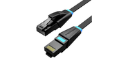 Патч-корд Vention прямой UTP cat.6,  RJ45 - 2м. плоский Черный