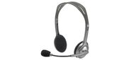 Гарнитура Logitech H110 серая, 2х jack 3.5мм, поворотный микрофон, кабель 1.8м