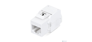 Сabeus KJ-RJ45-Cat.5e-180-Toolless Вставка Keystone Jack RJ-45 (8P8C), 180 градусов, категория 5e, без инструмента Toolless, белая