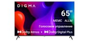 Телевизор QLED Digma 65" DM-LED65UQB31 Google TV Frameless Metal черный / черный 4K Ultra HD 60Hz MEMC DVB-T DVB-T2 DVB-C DVB-S DVB-S2 USB WiFi Smart TV
