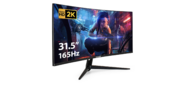 Монитор ExeGate Combat EC3200TA изогнутый игровой с аудио 31.5" WQHD 165 Гц (VA Curved R1500 LED Grade A+, 2K, 2560x1440@165Гц (WQHD), 16:9, 300cd / m2, 3500:1, 178° / 178°, 1ms, HDMI2.0, 2xDisplayPort, audio-out, Speakers, RGB-подсветка, Flicker-free, FreeSync, Low Blue Light, кабель DP 1.5м, VESA, регулировка наклона (tilt), черный)