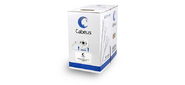 Cabeus UTP-4P-Cat.5e-SOLID-GY Кабель витая пара UTP  (U / UTP),  категория 5e,  4 пары  (24 AWG),  одножильный,  серый  (305 м),  системная гарантия 25 лет.