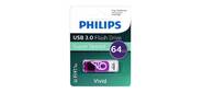 Флеш накопитель 64GB PHILIPS VIVID3.0 64GB,  USB 3.0