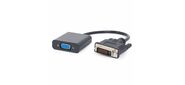 Cablexpert Переходник DVI-D-VGA Digital , 25M / 15F, длина кабеля 0, 2м, черный, пакет (A-DVID-VGAF-01)