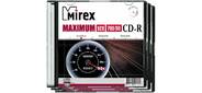 Диск CD-R Mirex 700 Mb, 52х, Maximum, Slim Case (5), (5 / 200)