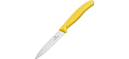 Нож кухонный Victorinox Swiss Classic  (6.7706.L118) стальной для овощей лезв.100мм прямая заточка желтый