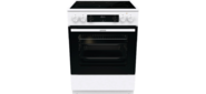 Плита Электрическая Gorenje GEC6C40WD белый стеклокерамика (без крышки)