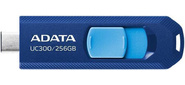 Флеш накопитель 256GB A-DATA UC300,  USB 3.2 / TypeC,  синий / голубой