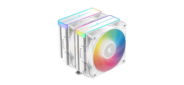 Кулер для процессора DEEPCOOL AG620 WH ARGB V2 LGA20XX / 1700 / 1200 / 115X / AM5 / AM4 (9шт / кор, TDP 260W, PWM, ARGB DUAL Fan 120mm, 6 тепл. трубок, белый) RET