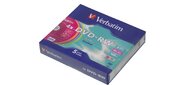 Диск DVD-RW Verbatim 4.7Gb 4x Slim Color (5шт) 43563