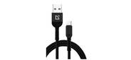 Defender Кабель F167,  USB 2.0  (AM) - Type C,  1метр,  2.4А,  нейлоновая оплетка,  чёрный.