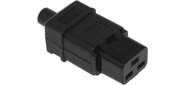 Вилка Lanmaster IEC 60320 C19 16A 250V разборная черная