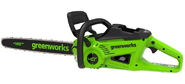 Цепная пила аккумуляторная GreenWorks GD40CS20Xk4, 40V, 40 см, 2000 Вт, бесщеточная, c 1хАКБ 4 Ач И ЗУ (2008807UB)
