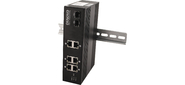 OSNOVO Промышленный гигабитный PoE коммутатор на 8 портов,  6 *10 / 100 / 1000Base-T с PoE  (до 25W),  2 *SFP 1000Base-X,  суммарно PoE до 150W,   БП опционально