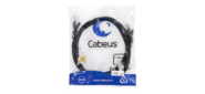 Cabeus Патч-корд UTP, категория 5e, 2 м, неэкранированный, черный