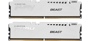 Модуль памяти Kingston 32GB  (2x16GB) DDR5 6000MT / s CL36 FURY Beast White EXPO Non-ECC Unbuffered DIMM  (Kit of 2) 1RX8 36-44-44 1.35V 288-pin 16Gbit