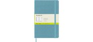 Блокнот Moleskine CLASSIC QP062B35 Large 130х210мм 240стр. нелинованный твердая обложка фиксирующая резинка голубой
