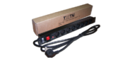 Lanmaster TWT-PDU19-16A8P-3.0 гор.размещ. Блок розеток 19" 8 шт.,  16A 250V,  шнур питания 3.0 м
