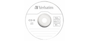 Диск CD-R 700МБ 52x Verbatim 43411 80min пласт.коробка,  на шпинделе  (100шт. / уп.)