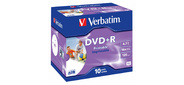 Диск DVD+R 4.7ГБ 16x Verbatim 43508 Photo PRINTABLE  (10шт. / уп.)
