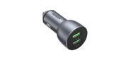 Автомобильное зарядное устройство UGREEN CD213 (70594) USB-C PD+USB-C PD 36W Fast Car Charger. Цвет: серый космос