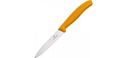 Нож кухонный Victorinox Swiss Classic  (6.7706.L119) стальной для овощей лезв.100мм прямая заточка оранжевый