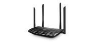 TP-Link Archer C6 AC1200 Dual Band Wireless Gigabit Router,  867Mbps at 5GHz + 300Mbps at 2.4GHz,  802.11ac / a / b / g / n,  5 Gigabit Ports,  4 fixed antennas
