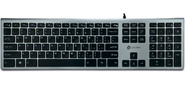 Клавиатура Оклик 890S серый / черный USB slim Multimedia
