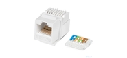 Cabeus KJ-RJ45-Cat.5e-Toolless Вставка Keystone Jack RJ-45 (8P8C),  категория 5e,  без инструмента Toolless,  белая