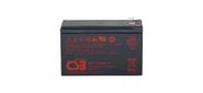 Battery CSB series GP,  HR1234W F2,  voltage 12V,  capacity 34 W / C at 15 min. discharge to U fin. - 1.67 V / Cel at 25°C,   (discharge 20 hours),  max. discharge current  (5 sec.) 130A,  short circuit current 349A,  max. charge current 3.4A,  lead-acid type AGM,  terminals F2,  LxWxH 150.9x64.8x98.6mm.,  weight 2.5kg.,  service life 5 years.
