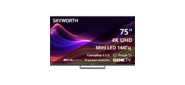 Телевизор LED Skyworth 75" 75X87G QD-Mini LED Magic Sound Karaoke TV Frameless черный / черный 4K Ultra HD 120Hz DVB-T DVB-T2 DVB-C DVB-S DVB-S2 USB WiFi Smart TV