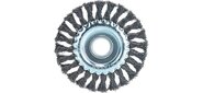 STAYER [35120-125] Щетка дисковая для УШМ,  плетенные пучки проволоки 0, 5мм,  125мм / 22мм