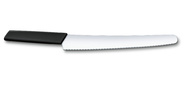 Нож кухонный Victorinox Swiss Modern  (6.9073.26WB) стальной для хлеба лезв.260мм серрейт. заточка черный блистер