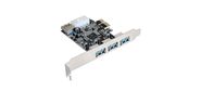 Exegate EX283720RUS Контроллер EXE-367 PCI-E 2.0,  3*USB3.0 ext + 1*USB3.0 int,  разъем доп.питания  (OEM)