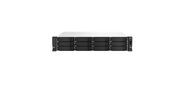 QNAP TS-1264U-RP-4G NAS 12 HDD trays, rackmount 2U, 2 PSU. 4-core Intel Celeron N5095 2.0-2.9 GHz, 8 GB RAM up to 8 GB, 2x2.5 Gigabit Ethernet, 2xUSB 3.2 Gen 2 (10Gbps). 2xUSB 2.0., 1xHDMI . PCIe Gen 3 x2 , W / o rail kit RAIL-B02
