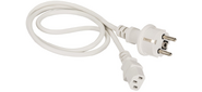 Lanmaster LAN-PP13 / SH-1.0-WH Шнур питания C13-Schuko прямая, 3х0.75, 220В, 10А, белый, 1.0 метр