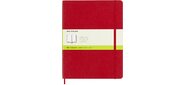 Блокнот Moleskine CLASSIC SOFT QP623F2 190х250мм 192стр. нелинованный мягкая обложка фиксирующая резинка красный