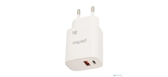PERFEO Сетевое зарядное устройство с двумя разъемами USB-A+TYPE-C,  20W,  белый  (I4661)