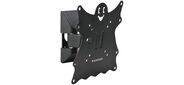 Kromax CASPER-202 black, Кр. стал. наст. для TV 15"-40", max 30 кг, 3 ст св., нак. +5°-15°, пов. 90°, от ст. 57-110 мм, max VESA 200 x 200 мм.