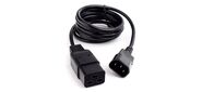 Кабель питания Cablexpert PC-189-1-1,  1.8м,  C14- C19,  3x1кв.мм,  черный,  с заземлением