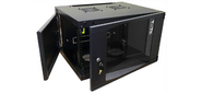 Шкаф настенный Lanmaster Next TWT-CBWNG-6U-6X4-BK 6U 550x450мм пер.дв.стекл съемные бок.пан. 60кг черный